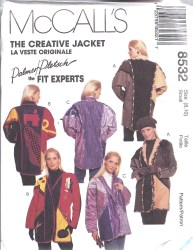 8532 MCCALLS FOLK ART LINED/ UNLINED 5 COLOR JACKET PATTERN MD, LG, XLARGE choice